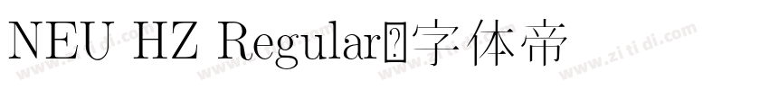 NEU HZ Regular字体转换